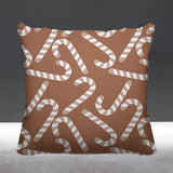 Candy Cane Object/Motif Reversible Indoor/Outdoor Square Pillow