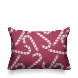 Candy Cane Object/Motif Reversible Indoor/Outdoor Rectangular Pillow
