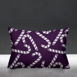 Candy Cane Object/Motif Reversible Indoor/Outdoor Rectangular Pillow