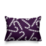 Candy Cane Object/Motif Reversible Indoor/Outdoor Rectangular Pillow