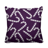 Candy Cane Object/Motif Reversible Indoor/Outdoor Square Pillow