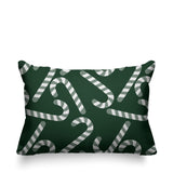 Candy Cane Object/Motif Reversible Indoor/Outdoor Rectangular Pillow