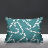 Candy Cane Object/Motif Reversible Indoor/Outdoor Rectangular Pillow