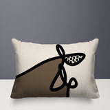 Carillo Abstract Reversible Indoor/Outdoor Rectangular Pillow