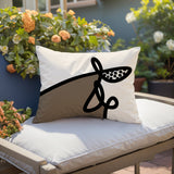 Carillo Abstract Reversible Indoor/Outdoor Rectangular Pillow