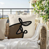 Carillo Abstract Square Indoor/Outdoor Throw Pillow