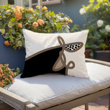 Carillo Abstract Reversible Indoor/Outdoor Rectangular Pillow