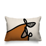 Carillo Abstract Reversible Indoor/Outdoor Rectangular Pillow