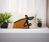 Carillo Abstract Reversible Indoor/Outdoor Rectangular Pillow