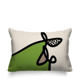 Carillo Abstract Reversible Indoor/Outdoor Rectangular Pillow