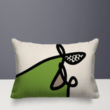 Carillo Abstract Reversible Indoor/Outdoor Rectangular Pillow
