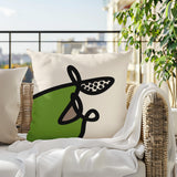 Carillo Abstract Square Indoor/Outdoor Throw Pillow