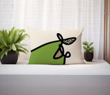 Carillo Abstract Reversible Indoor/Outdoor Rectangular Pillow