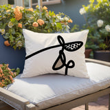 Carillo Abstract Reversible Indoor/Outdoor Rectangular Pillow