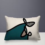 Carillo Abstract Reversible Indoor/Outdoor Rectangular Pillow