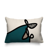Carillo Abstract Reversible Indoor/Outdoor Rectangular Pillow
