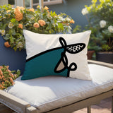 Carillo Abstract Reversible Indoor/Outdoor Rectangular Pillow