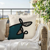 Carillo Abstract Square Indoor/Outdoor Throw Pillow
