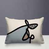 Carillo Abstract Reversible Indoor/Outdoor Rectangular Pillow