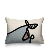 Carillo Abstract Reversible Indoor/Outdoor Rectangular Pillow