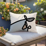 Carillo Abstract Reversible Indoor/Outdoor Rectangular Pillow