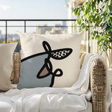 Carillo Abstract Square Indoor/Outdoor Throw Pillow