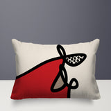 Carillo Abstract Reversible Indoor/Outdoor Rectangular Pillow