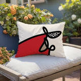 Carillo Abstract Reversible Indoor/Outdoor Rectangular Pillow