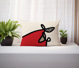 Carillo Abstract Reversible Indoor/Outdoor Rectangular Pillow