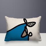 Carillo Abstract Reversible Indoor/Outdoor Rectangular Pillow