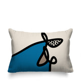 Carillo Abstract Reversible Indoor/Outdoor Rectangular Pillow