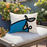 Carillo Abstract Reversible Indoor/Outdoor Rectangular Pillow