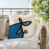 Carillo Abstract Square Indoor/Outdoor Throw Pillow