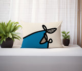 Carillo Abstract Reversible Indoor/Outdoor Rectangular Pillow