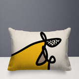 Carillo Abstract Reversible Indoor/Outdoor Rectangular Pillow