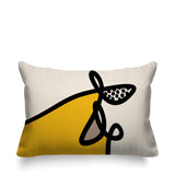 Carillo Abstract Reversible Indoor/Outdoor Rectangular Pillow