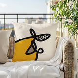 Carillo Abstract Square Indoor/Outdoor Throw Pillow