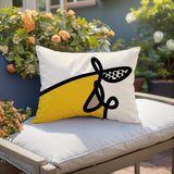 Carillo Abstract Reversible Indoor/Outdoor Rectangular Pillow