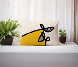 Carillo Abstract Reversible Indoor/Outdoor Rectangular Pillow