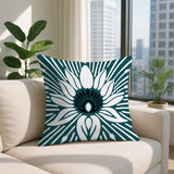 Carla Floral Burst Reversible Indoor/Outdoor Square Pillow
