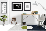 Carmy low pile chair mat in Chartreuse