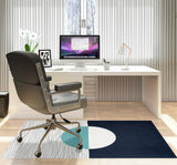 Carmy low pile chair mat in Sky
