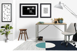 Carmy low pile chair mat in Sky