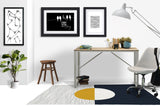 Carmy low pile chair mat in Yellow