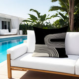 Cassie Spun Polyester Lumbar Indoor/Outdoor Throw Pillow