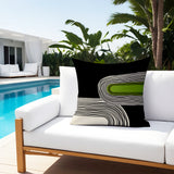Cassie Spun Polyester Lumbar Indoor/Outdoor Throw Pillow