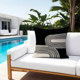 Cassie Spun Polyester Lumbar Indoor/Outdoor Throw Pillow