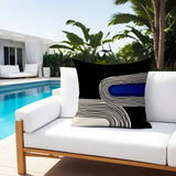 Cassie Spun Polyester Lumbar Indoor/Outdoor Throw Pillow
