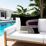 Cassie Spun Polyester Lumbar Indoor/Outdoor Throw Pillow