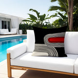 Cassie Spun Polyester Lumbar Indoor/Outdoor Throw Pillow